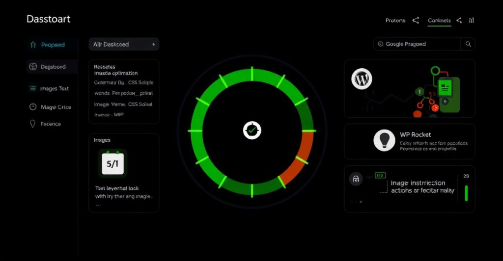 WP Rocket and AI image optimization configuration achieving 100/100 Google PageSpeed score on mobile