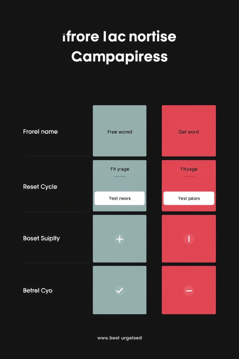 Infographic comparing top 5 free AI writing assistants by word limit, model quality, edit time, and best use case