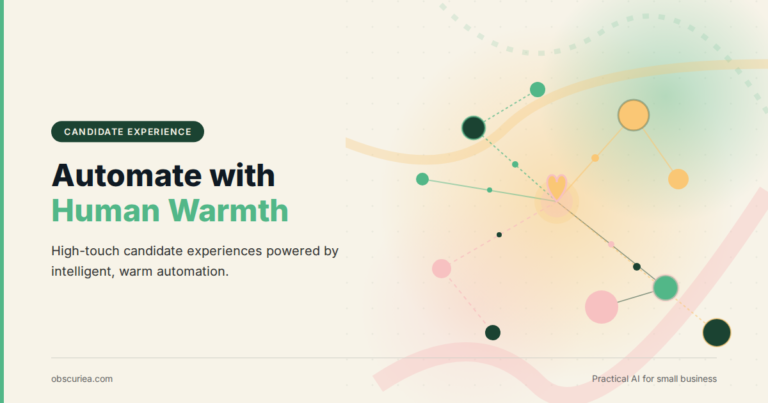 Candidate communication automation warmth abstract illustration
