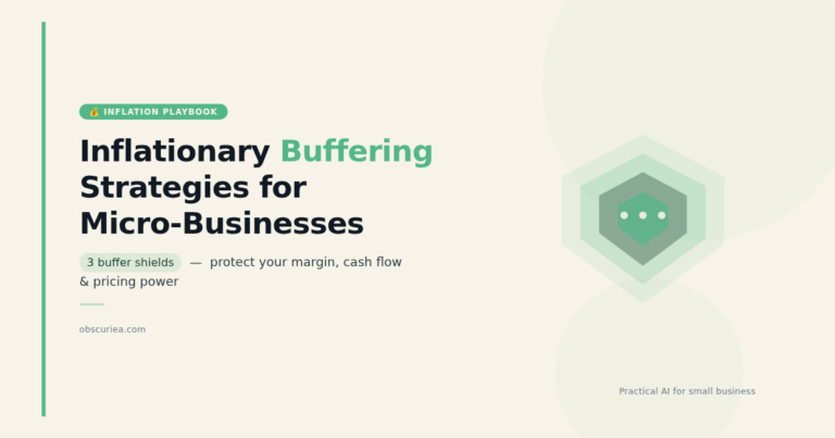 Inflationary buffering strategies for micro-businesses with three buffer shields