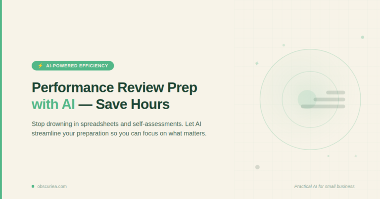 Performance review preparation using AI tools to save time