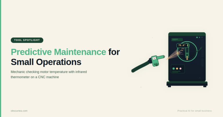 Predictive maintenance for small operations - mechanic checking motor temperature with infrared thermometer on a CNC machine